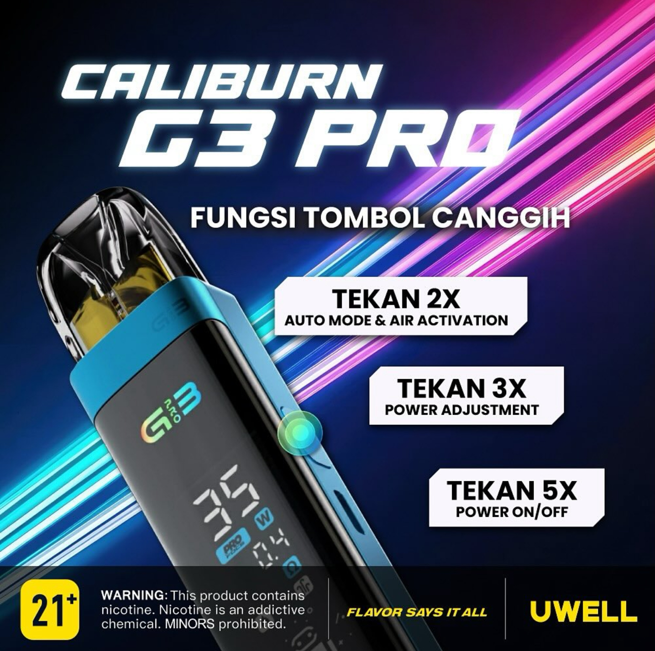 UWELL Caliburn G3 Pro Pod咖哩棒｜電子煙主機