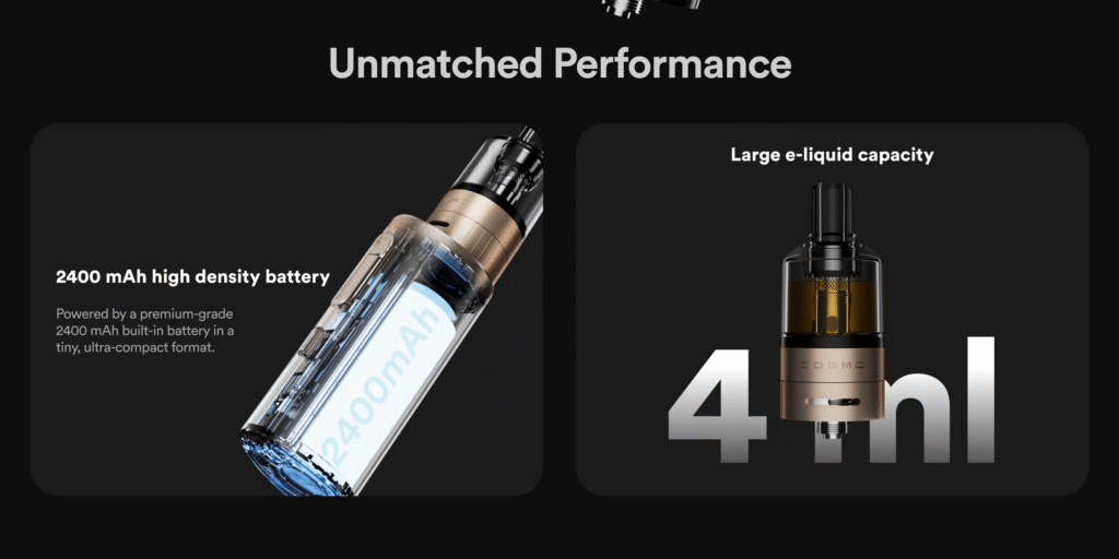 VAPTIO Cosmo Prime 主流 40w大/小煙主機 商品特色 8